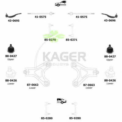 Kager 80-0773 Wheel suspension 800773