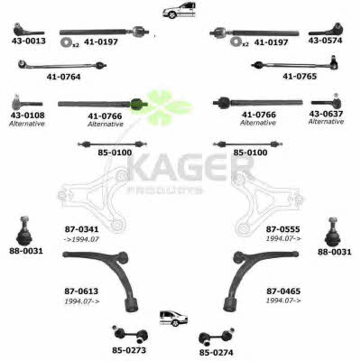 Kager 80-0776 Wheel suspension 800776