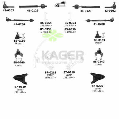 Kager 80-0828 Wheel suspension 800828