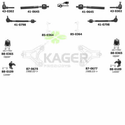 Kager 80-0835 Wheel suspension 800835