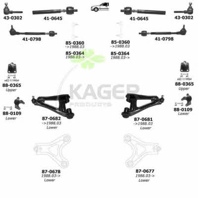 Kager 80-0836 Wheel suspension 800836