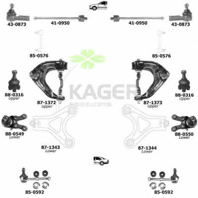 Kager 80-0883 Wheel suspension 800883