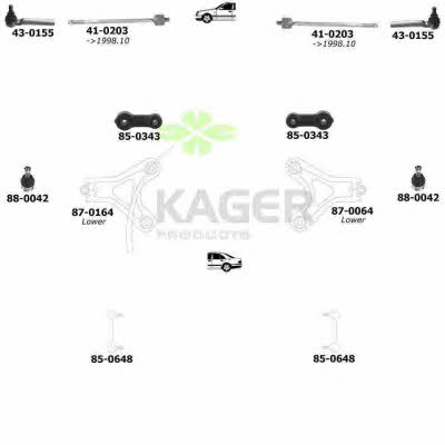 Kager 80-0926 Wheel suspension 800926