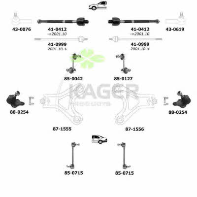 Kager 80-0936 Wheel suspension 800936