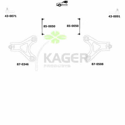 Kager 80-0940 Wheel suspension 800940