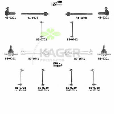 Kager 80-1001 Wheel suspension 801001