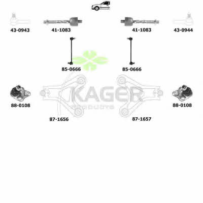 Kager 80-1008 Wheel suspension 801008