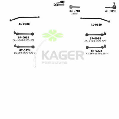 Kager 80-1021 Wheel suspension 801021