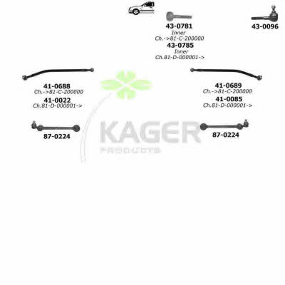 Kager 80-1022 Wheel suspension 801022