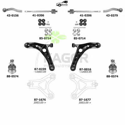 Kager 80-1038 Wheel suspension 801038