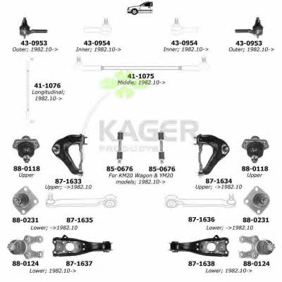 Kager 80-1048 Wheel suspension 801048