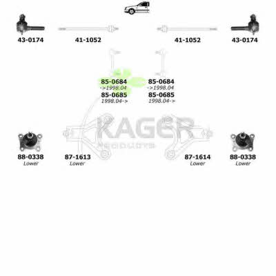 Kager 80-1050 Wheel suspension 801050