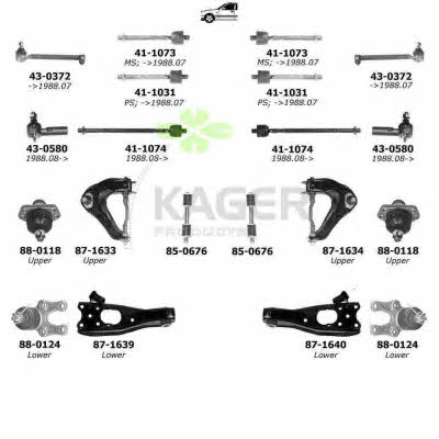 Kager 80-1051 Wheel suspension 801051