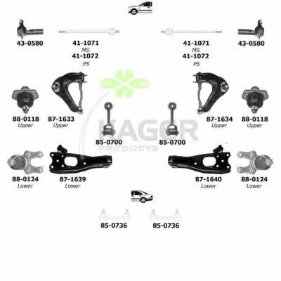Kager 80-1054 Wheel suspension 801054