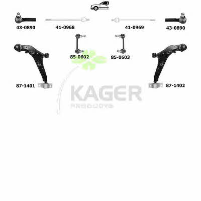 Kager 80-1069 Wheel suspension 801069