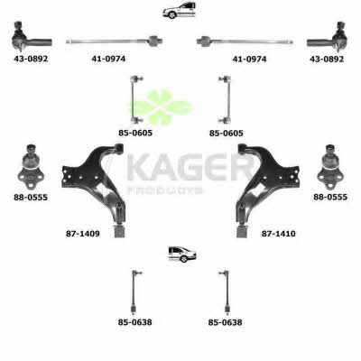 Kager 80-1083 Wheel suspension 801083