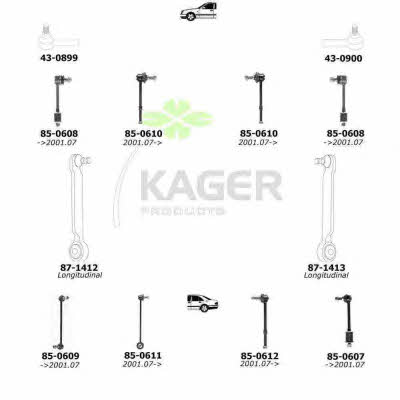 Kager 80-1086 Wheel suspension 801086