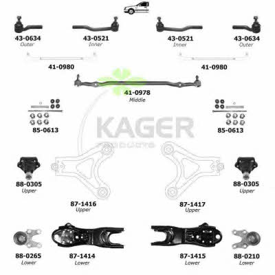 Kager 80-1088 Wheel suspension 801088