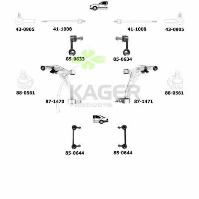 Kager 80-1143 Wheel suspension 801143
