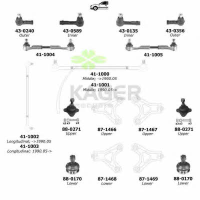 Kager 80-1145 Wheel suspension 801145
