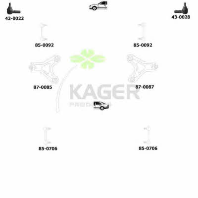 Kager 80-1151 Wheel suspension 801151