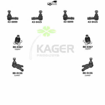 Kager 80-1171 Wheel suspension 801171