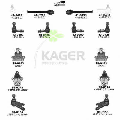 Kager 80-1179 Wheel suspension 801179