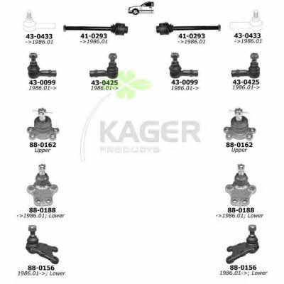 Kager 80-1181 Wheel suspension 801181