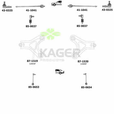 Kager 80-1252 Wheel suspension 801252