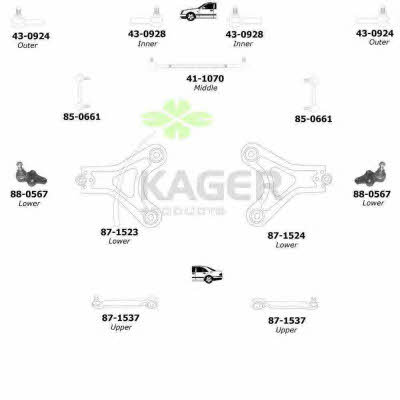 Kager 80-1263 Wheel suspension 801263