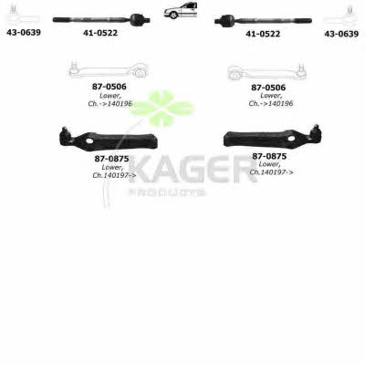 Kager 80-1265 Wheel suspension 801265