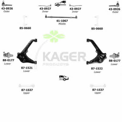 Kager 80-1266 Wheel suspension 801266