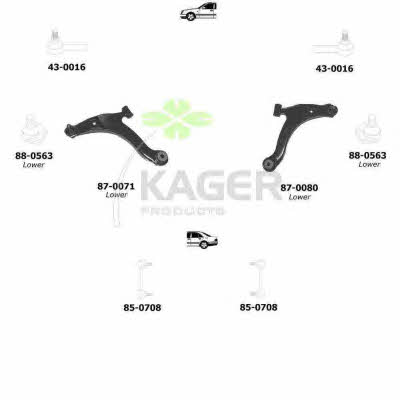 Kager 80-1271 Wheel suspension 801271