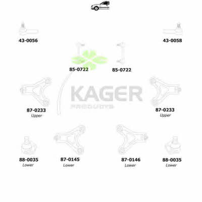 Kager 80-1274 Wheel suspension 801274