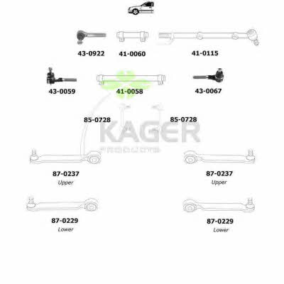 Kager 80-1281 Wheel suspension 801281
