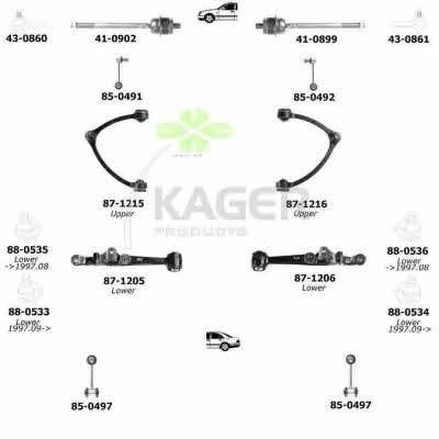Kager 80-1290 Wheel suspension 801290