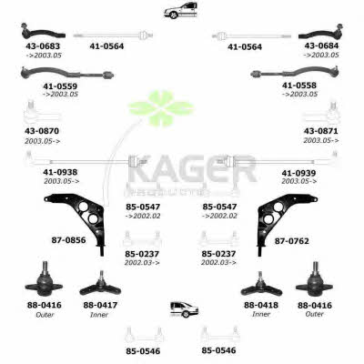 Kager 80-1300 Wheel suspension 801300