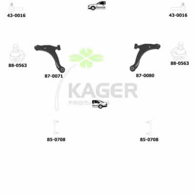 Kager 80-1307 Wheel suspension 801307