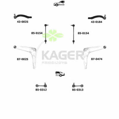 Kager 80-1323 Wheel suspension 801323