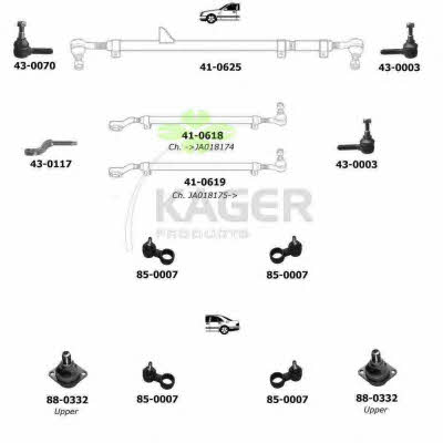 Kager 80-1327 Wheel suspension 801327