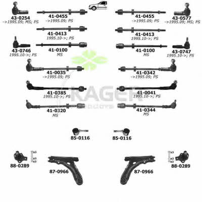 Kager 80-1336 Wheel suspension 801336