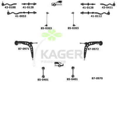 Kager 80-1343 Wheel suspension 801343
