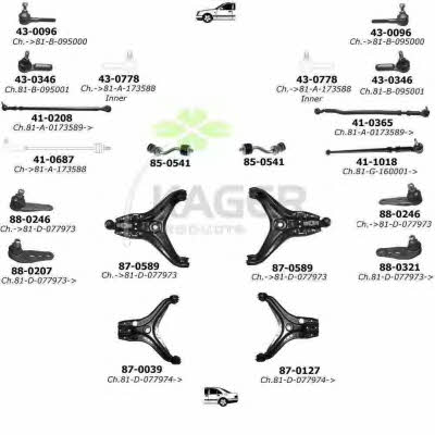 Kager 80-1348 Wheel suspension 801348
