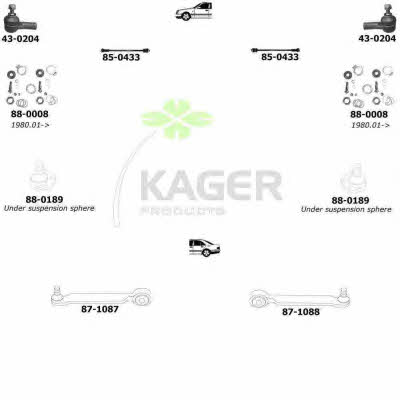 Kager 80-1356 Wheel suspension 801356