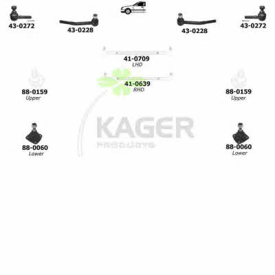 Kager 80-1379 Wheel suspension 801379