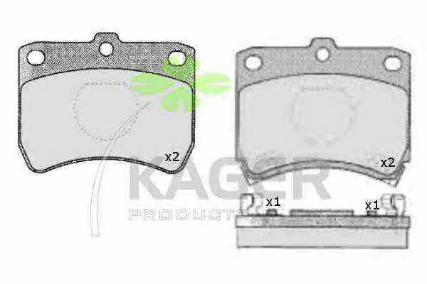 Kager 35-0312 Brake Pad Set, disc brake 350312