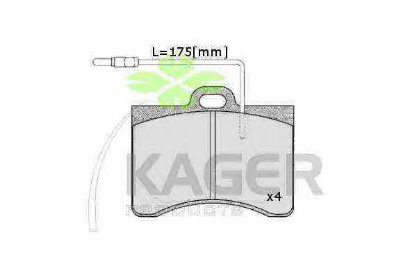 Kager 35-0346 Brake Pad Set, disc brake 350346