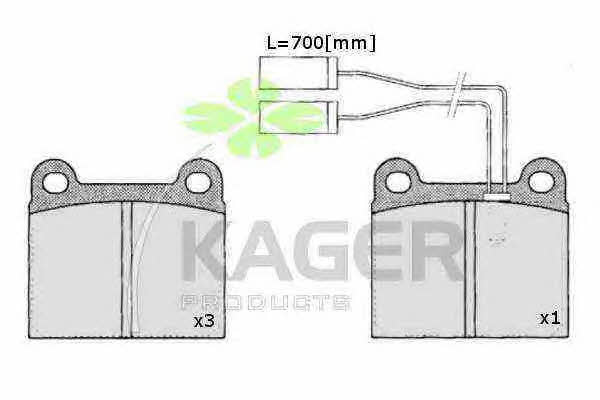 Kager 35-0368 Brake Pad Set, disc brake 350368