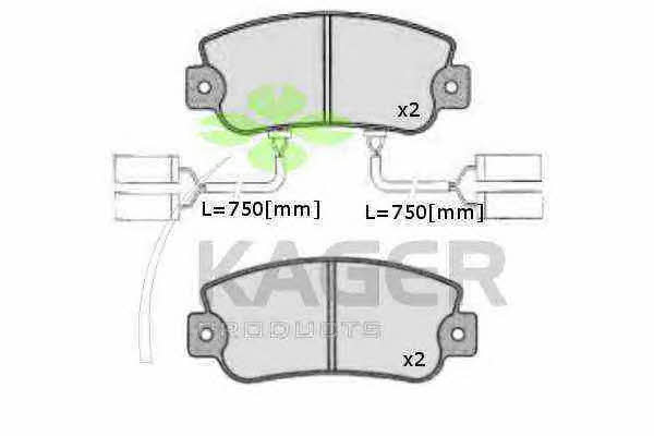 Kager 35-0396 Brake Pad Set, disc brake 350396