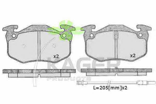 Kager 35-0400 Brake Pad Set, disc brake 350400